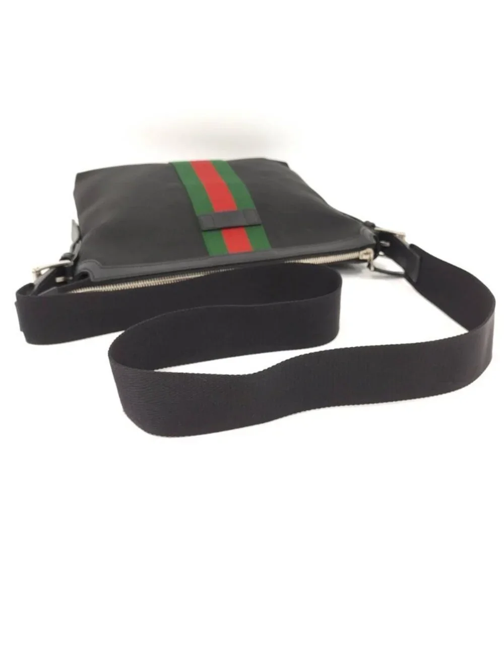 Gucci Messenger Bag Sherry Nylon Canvas Black